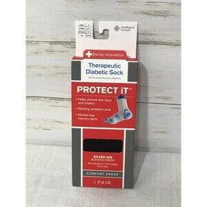 NEW! Swiss Therapeutic Diabetic Sock Black Unisex Size C Men's Size 8-11 NOS